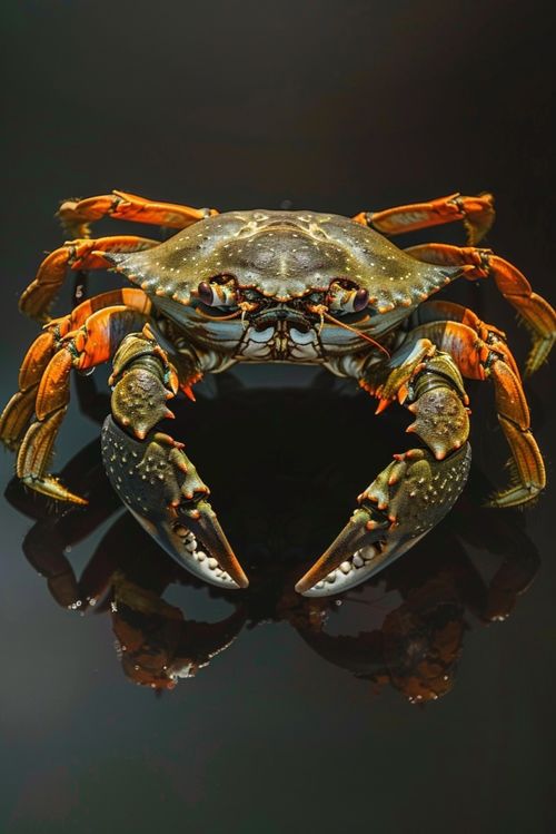 海鮮水產(chǎn)市場新鮮螃蟹 攝影圖